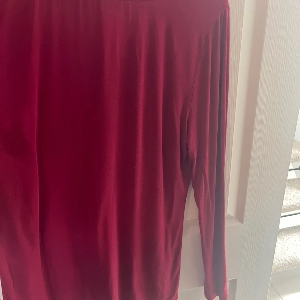 Soma Deep Red Long Sleeve Sleep Shirt